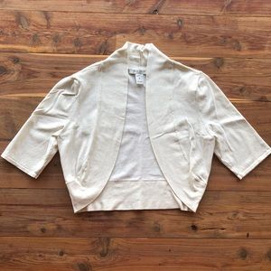 White House Black Market Off White Shrug Sweater